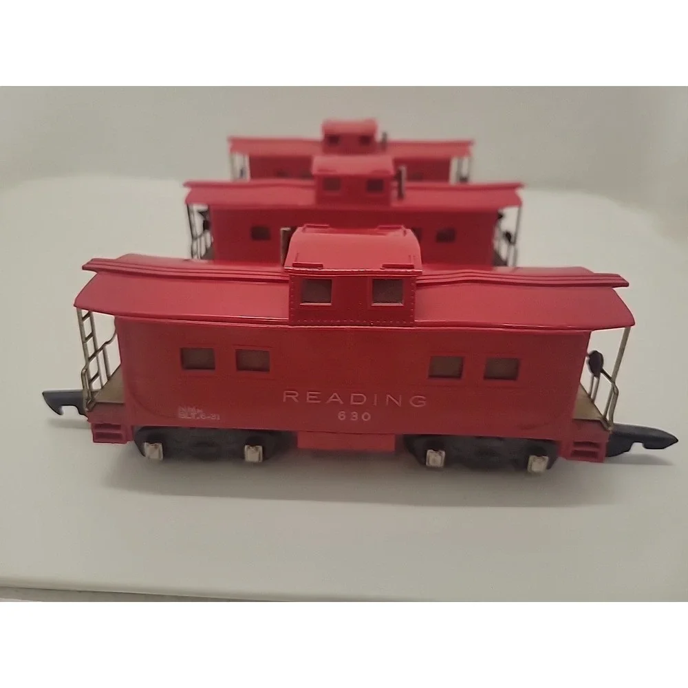 Lot 3 American Flyer 630 Reading Lighted Caboose S Gauge Train Cars